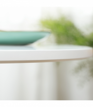 HOMCOM Round Dining Table with Steel Base, Non-slip Pad for Living Room