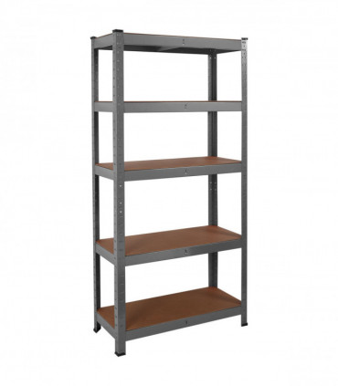 Heavy Duty Steel & MDF 5 Tier Racking in Grey