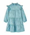 Kids' Dress with Long Sleeves Blue 116