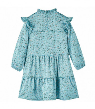 Kids' Dress with Long Sleeves Blue 116
