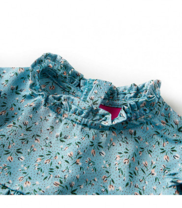 Kids' Dress with Long Sleeves Blue 116