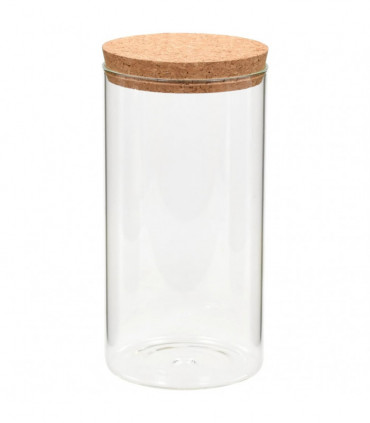 Storage Glass Jars with Cork Lid 6 pcs 1400 ml