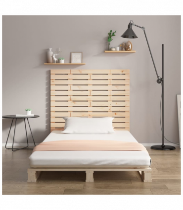 Wall Headboard 96x3x91.5 cm Solid Wood Pine