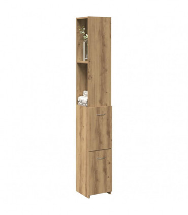 vidaXL Bathroom Cabinet Artisan Oak 25x25x170 cm Engineered Wood