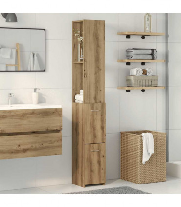 vidaXL Bathroom Cabinet Artisan Oak 25x25x170 cm Engineered Wood