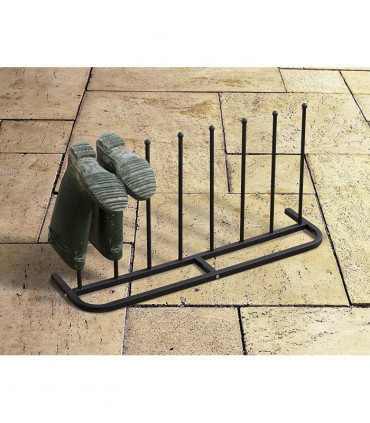 Boot Stand 4 Pair Black Shoe Welly Storage Organizer 60 x 90 cm Black