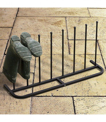 Boot Stand 4 Pair Black Shoe Welly Storage Organizer 60 x 90 cm Black