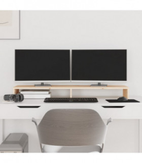 Monitor Stand 100x27x10 cm Solid Wood Pine