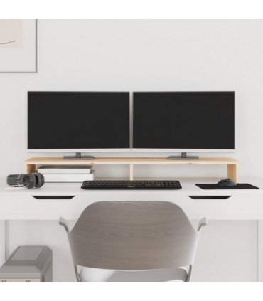 Monitor Stand 100x27x10 cm Solid Wood Pine