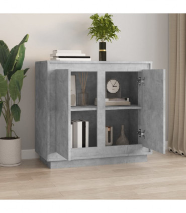 vidaXL Sideboard Concrete Grey 80x34x75 cm Engineered Wood