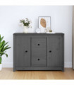 Sideboard Grey 100x35x74 cm Solid Wood Pine