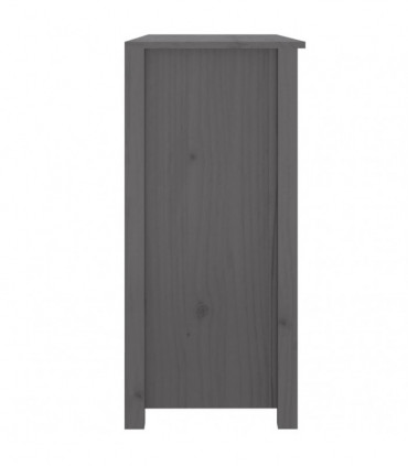 Sideboard Grey 100x35x74 cm Solid Wood Pine