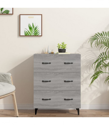 Sideboard Grey Sonoma 69.5x34x90 cm Engineered Wood