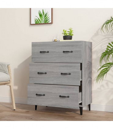 Sideboard Grey Sonoma 69.5x34x90 cm Engineered Wood