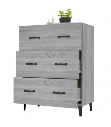 Sideboard Grey Sonoma 69.5x34x90 cm Engineered Wood