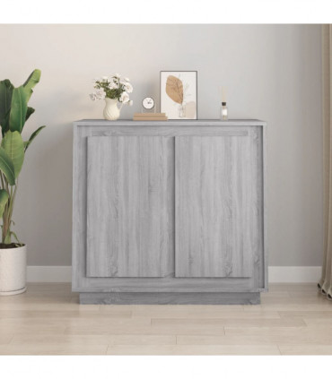 vidaXL Sideboard Grey Sonoma 80x34x75 cm Engineered Wood
