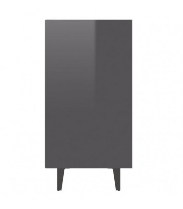 Sideboard High Gloss Grey 103.5x35x70 cm Chipboard