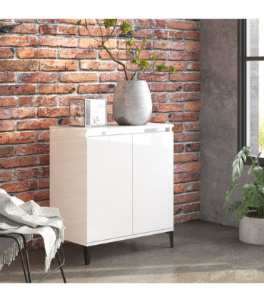 Sideboard High Gloss White 60x35x70 cm Chipboard