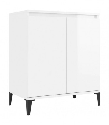 Sideboard High Gloss White 60x35x70 cm Chipboard