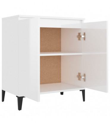 Sideboard High Gloss White 60x35x70 cm Chipboard