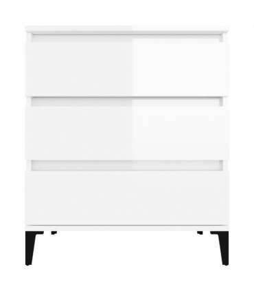 Sideboard High Gloss White 60x35x70 cm Engineered Wood