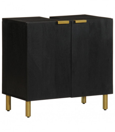 vidaXL Bathroom Sink Cabinet Black 62x33x58 cm Engineered Wood