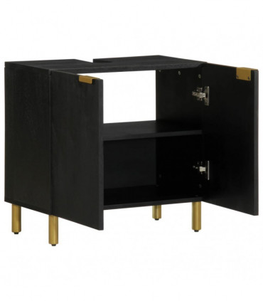 vidaXL Bathroom Sink Cabinet Black 62x33x58 cm Engineered Wood