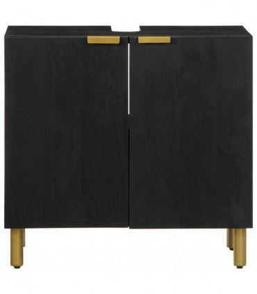 vidaXL Bathroom Sink Cabinet Black 62x33x58 cm Engineered Wood