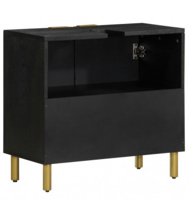 vidaXL Bathroom Sink Cabinet Black 62x33x58 cm Engineered Wood