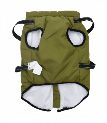 vidaXL Dog Coat with Harness Waterproof Reflective Army Green 3XL