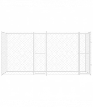 Dog Cage Silver 400 x 200 x 200 cm Galvanised Steel