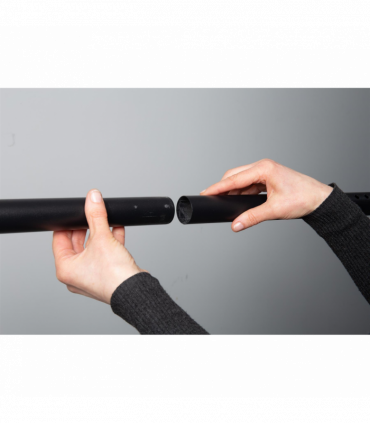 Double Black Telescopic Wardrobe Organiser Hanging Rail Clothes Rack Adjustable Storage Shelving