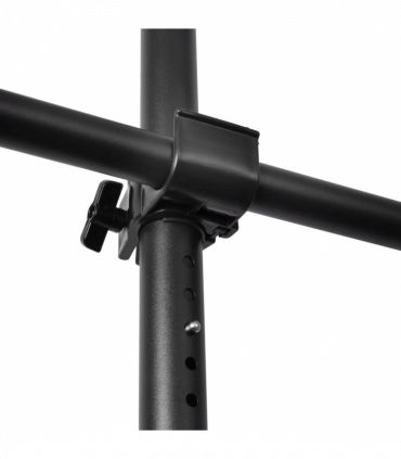 Double Black Telescopic Wardrobe Organiser Hanging Rail Clothes Rack Adjustable Storage Shelving