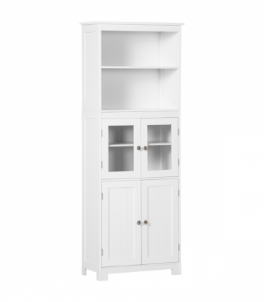Kitchen Cupboard Storage Cabinet White 60cm x 30cm x 162cm Adjustable Shelves