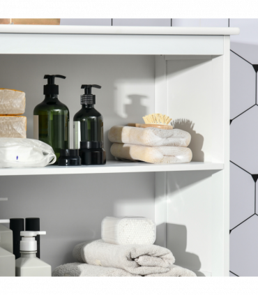 Kitchen Cupboard Storage Cabinet White 60cm x 30cm x 162cm Adjustable Shelves