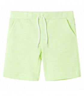 Kids' Shorts with Drawstring Neon Yellow 104