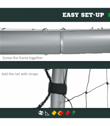 SPORTNOW 6ft x 2ft Football Goal, Simple Set Up Football Training Net