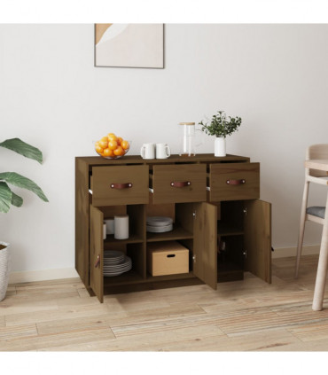 Sideboard Honey Brown 100x40x75 cm Solid Wood Pine