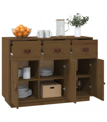 Sideboard Honey Brown 100x40x75 cm Solid Wood Pine