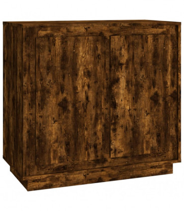 vidaXL Sideboard Smoked Oak 80x34x75 cm Engineered Wood
