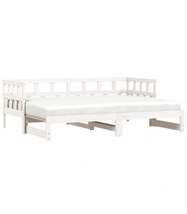 vidaXL Daybed with Trundle White 80x200 cm Solid Wood Pine