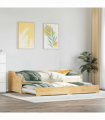 vidaXL Daybed with Trundle without Mattress IRUN 90x200 cm