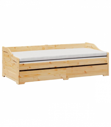 vidaXL Daybed with Trundle without Mattress IRUN 90x200 cm