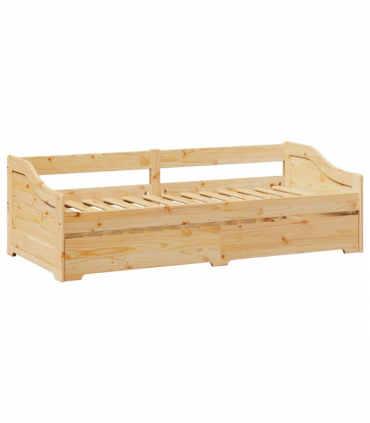 vidaXL Daybed with Trundle without Mattress IRUN 90x200 cm
