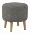 HOMCOM Storage Ottoman, Round Stool Chair with Cushioned Top, Hidden Space