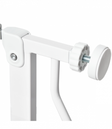 PawHut Dog Gate Wide Stair Gate w/ Door Pressure Fit, 75-115W cm, White