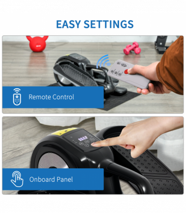 SPORTNOW Mini Elliptical Machine, Seated Pedal Exerciser w/ Remote Control