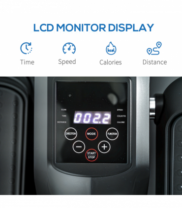 SPORTNOW Mini Elliptical Machine, Seated Pedal Exerciser w/ Remote Control