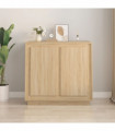 vidaXL Sideboard Sonoma Oak 80x34x75 cm Engineered Wood