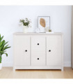 Sideboard White 100x35x74 cm Solid Wood Pine